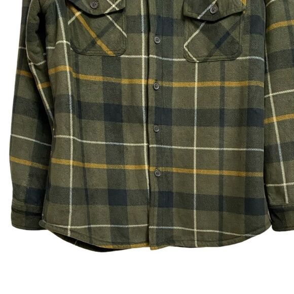 Freedom Foundry Men's Fleece Shirt Jacket Sherpa M Dark Green Plaid Super Plush - Picture 3 of 11
